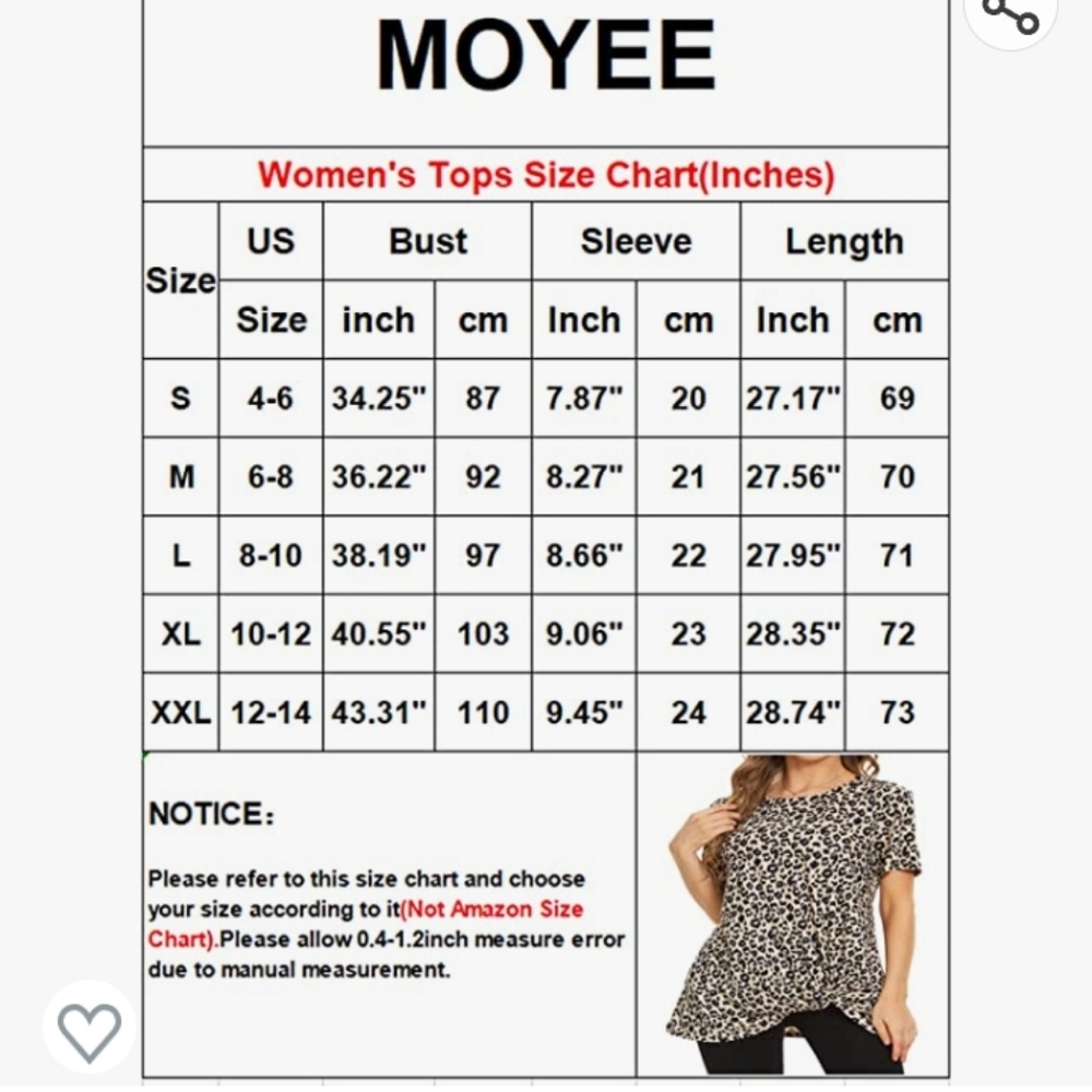 Moyee NWT lepord Knot Short Sleeve Top Shirt Cute sz s - Picture 4 of 6